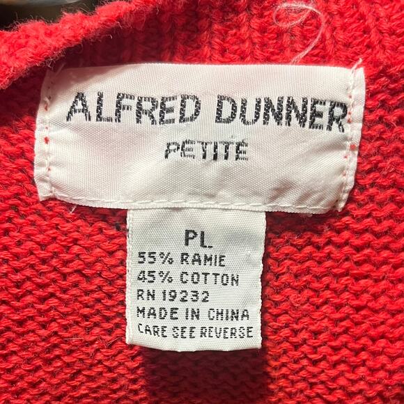 Vtg Scottie Dog Red Knit Sweater Vest Sz L P Preppy Ugly Christmas Holiday Indie - Picture 6 of 7